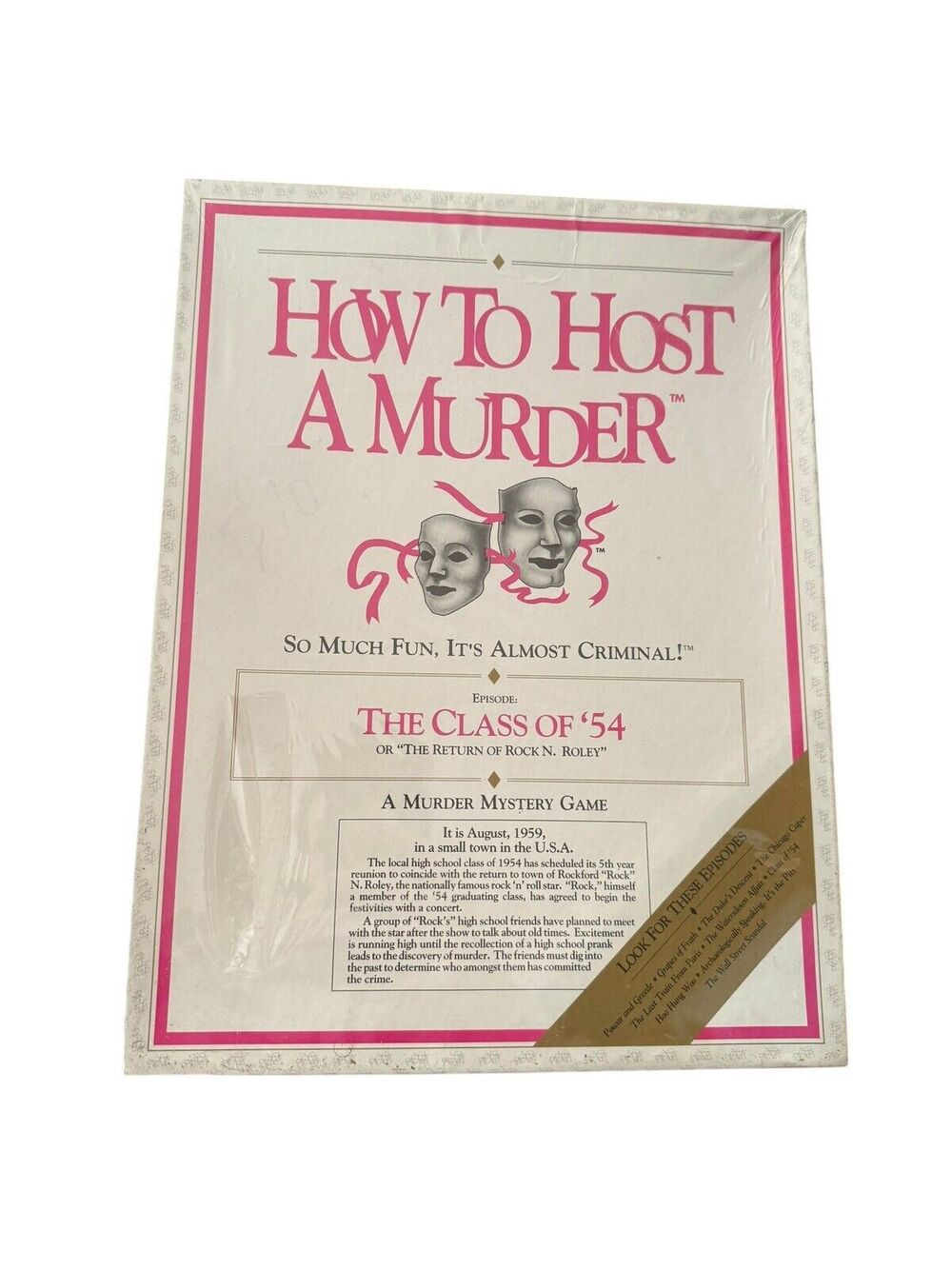 Sealed How To Host a Murder ‘The Class of '54’ Vintage Party Board Game
